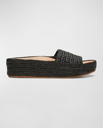 Camden Raffia Wedge Platform Sandals-AA