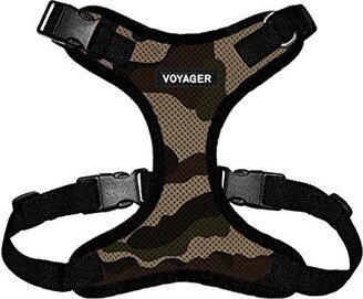 Voyager Step-In Lock Adjustable Dog & Cat Harness for All Breeds, Breathable Mesh, Army Base, M