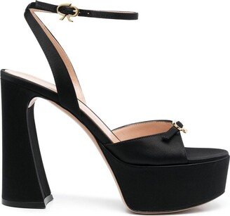 Maddy 115mm satin platform sandals