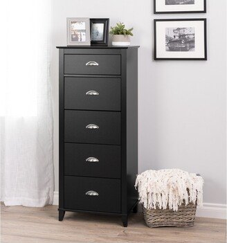 Yaletown 5 Drawer Tall Chest Black