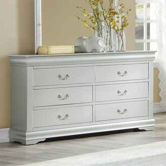 Wooden 6-Drawers Dresser, Drawer Closet in White