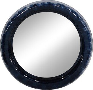 Metal 36 Round Mirror, Blue 36.0H - 36.0 x 36.0 x 36.0