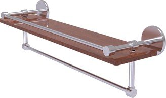 22 Inch IPE Ironwood Shelf with Gallery Rail and Towel Bar