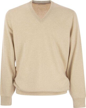 V-Neck Knit Jumper-AJ