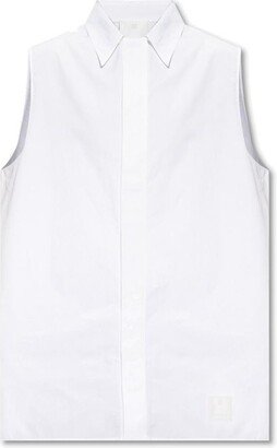 Sleeveless Buttoned Shirt