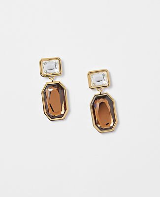 Sparkle Square Double Drop Earrings