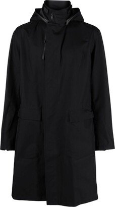 Detachable-Hood Waterproof Trench Coat