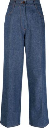 Mélange Wide-Leg Jeans