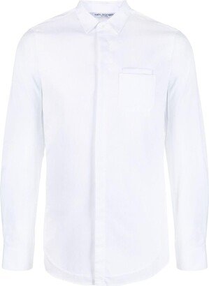 Spread-Collar Cotton Shirt-AD