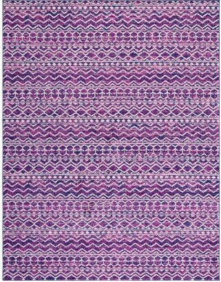 Madison MAD606 Power Loomed Area Rug - Fuchsia/Navy - 6'7x9'2