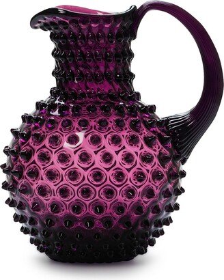 In Flore Caroline Crystal Glass Carafe, Hobnail, 2L, Purple