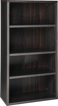 58.52 4 Shelf Bookshelf Black/Walnut