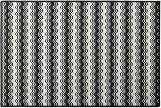 Door Mats: Sea Shell Waves - Grey Door Mat, Black