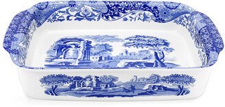 Blue Italian Rectangular Handled Dish-AB