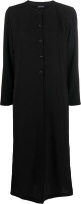 Round-Neck Buttoned Coat