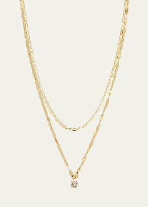 Solo Double-Strand Necklace with Diamond