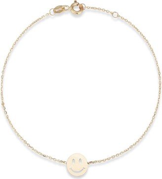 14K Smiley Face Bracelet