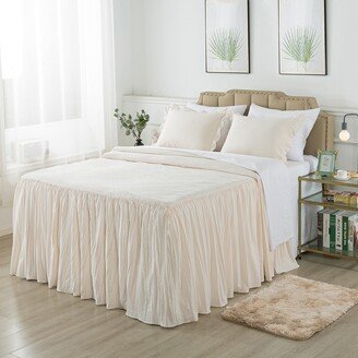 Ruffle Skirt Bedspread Matching Area rug