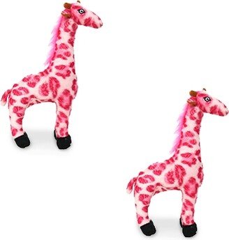 Mighty Jr Safari Pink Giraffe, 2-Pack Dog Toys