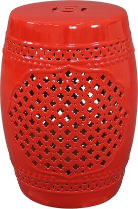 Sunnydaze Marrakesh Lattice Ceramic Garden Stool-AB