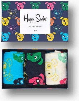 Adult 3pk Dog Socks Gift Set - Small/Medium