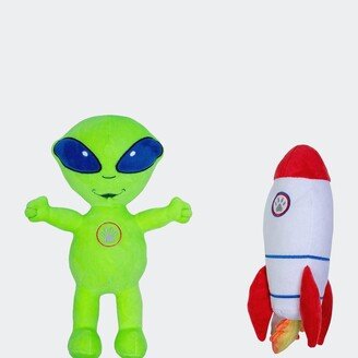 American Pet Supplies Out of this World Crinkle and Squeaky Plush Dog Toy Combo