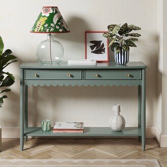 Dunelm Remi Console Table, Lilypad Green Lilypad