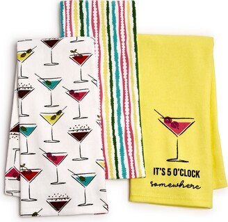 Core 3-Pc. Cotton Martini Towels Set, Created for Macy's