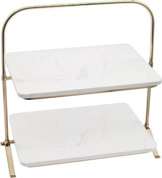 Madison Marble Two Tiered Serving Stand