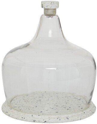 Peyton Lane Stoneware & Glass Cake Stand