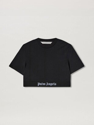 Logo Tape Cropped T-shirt
