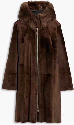 Dom Goor Reversible shearling hooded coat-AA