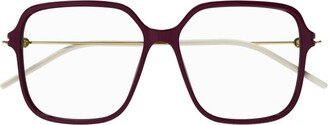 Rectangle Frame Glasses-BN