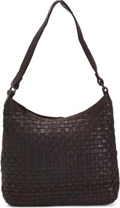 Leather Woven Hobo for Women-AA