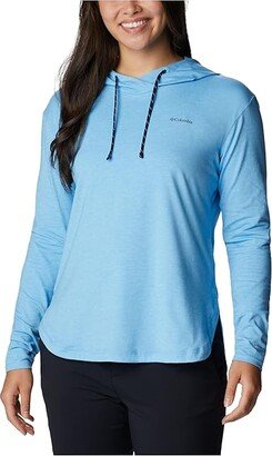 Sun Trek Hooded Pullover (Vista Blue Heather) Women's Clothing