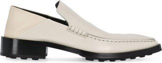 Stitch-Detailed Pointed-Toe Loafers