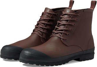 The Lace-Up Lugsole Rain Boot (Dark Cabernet) Women's Shoes