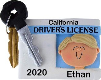 Hobby Home Accessories New Driver's License Boy Christmas Tree Ornament 2023 | Custom Writing Car Keys Dmv State Id Drivers