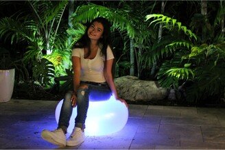 PoolCandy's AirCandy Illuminated Led Inflatable Ottoman