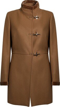 High Neck Long-Sleeved Coat