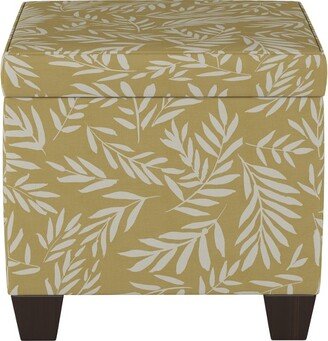 Fairland Storage Ottoman Golden Leaf Print