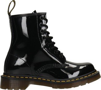 1460 Combat Boots In Black Patent Leather-AC