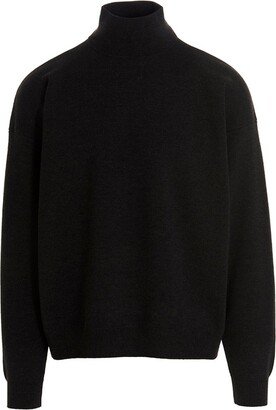 Logo Patch Turtle Neck Jumper-AA