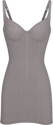 COTTON CORSETS Cotton Corset Dress | Charcoal
