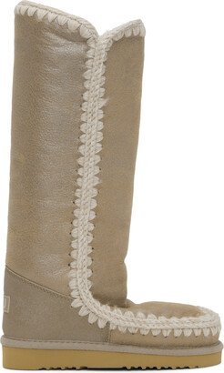 Beige 40 Shearling Boots