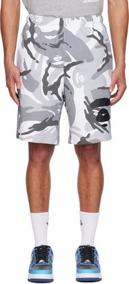 AAPE by A Bathing Ape Gray Camouflage Shorts