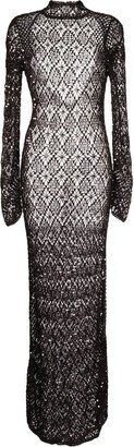 Alexa sequined crochet maxi dress