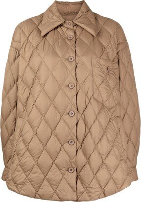 Diamond-Quilted Padded Jacket