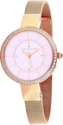 Christian Van Sant Women's Pink dial Watch