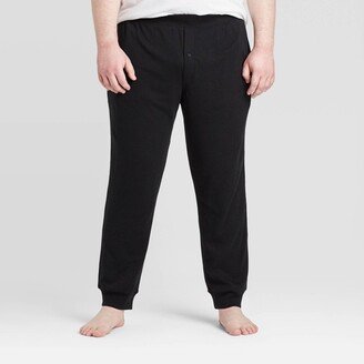 Men's Big & Tall Thermal Knit Jogger Pajama Pants - Goodfellow & Co™ Black 4XL